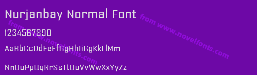 Nurjanbay Normal FontPreview Nurjanbay Normal FontPreview