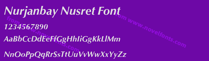 Nurjanbay Nusret FontPreview Nurjanbay Nusret FontPreview