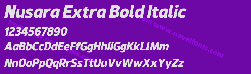 Nusara Extra Bold ItalicPreview Nusara Extra Bold ItalicPreview