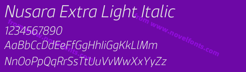 Nusara Extra Light ItalicPreview Nusara Extra Light ItalicPreview