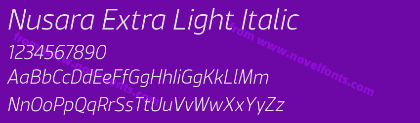 Nusara Extra Light ItalicPreview Nusara Extra Light ItalicPreview