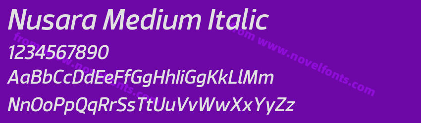 Nusara Medium ItalicPreview Nusara Medium ItalicPreview