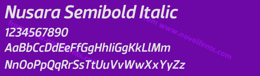 Nusara Semibold ItalicPreview Nusara Semibold ItalicPreview