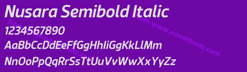 Nusara Semibold ItalicPreview Nusara Semibold ItalicPreview