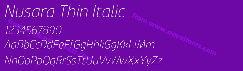 Nusara Thin ItalicPreview Nusara Thin ItalicPreview