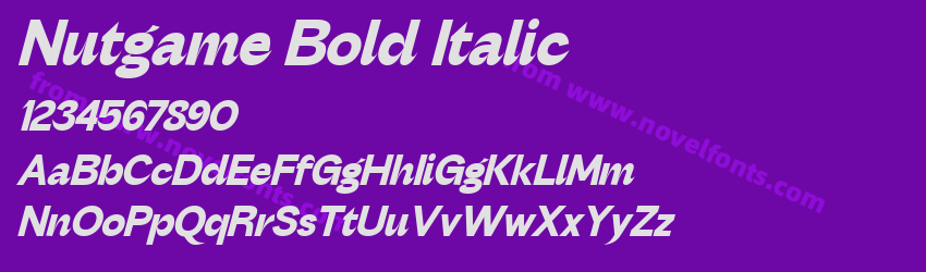 Nutgame Bold ItalicPreview Nutgame Bold ItalicPreview