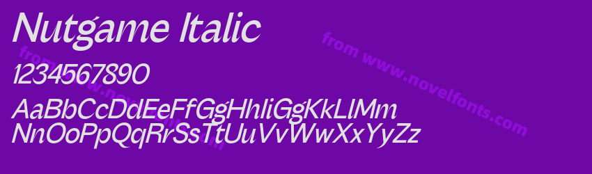 Nutgame ItalicPreview Nutgame ItalicPreview