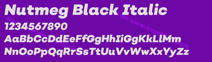 Nutmeg Black ItalicPreview Nutmeg Black ItalicPreview