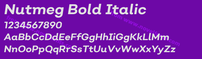 Nutmeg Bold ItalicPreview Nutmeg Bold ItalicPreview