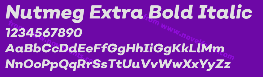 Nutmeg Extra Bold ItalicPreview Nutmeg Extra Bold ItalicPreview