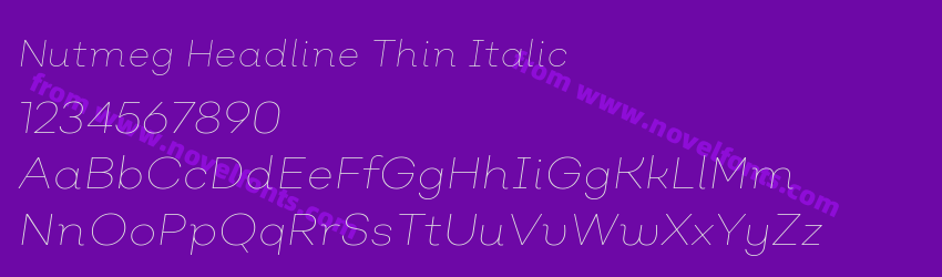 Nutmeg Headline Thin ItalicPreview Nutmeg Headline Thin ItalicPreview