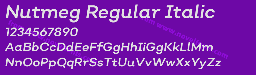 Nutmeg Regular ItalicPreview Nutmeg Regular ItalicPreview