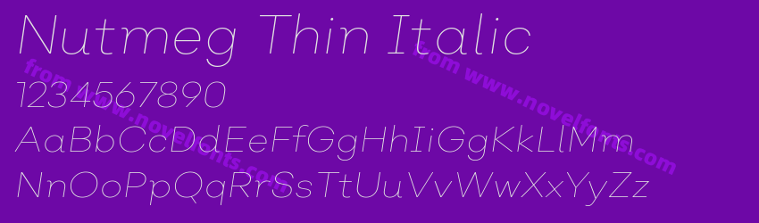 Nutmeg Thin ItalicPreview Nutmeg Thin ItalicPreview