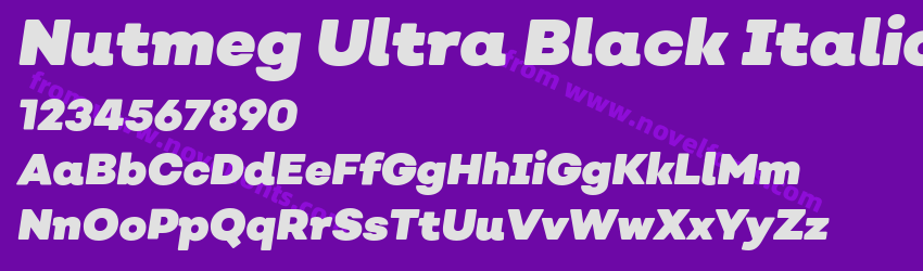 Nutmeg Ultra Black ItalicPreview Nutmeg Ultra Black ItalicPreview