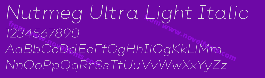 Nutmeg Ultra Light ItalicPreview Nutmeg Ultra Light ItalicPreview
