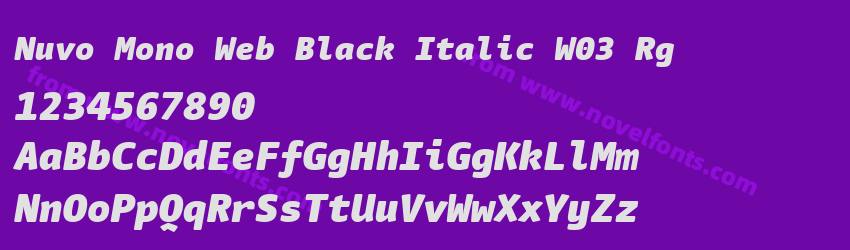 Nuvo Mono Web Black Italic W03 RgPreview Nuvo Mono Web Black Italic W03 RgPreview