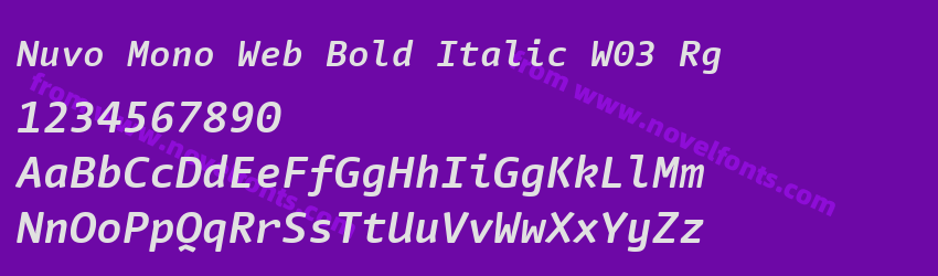 Nuvo Mono Web Bold Italic W03 RgPreview Nuvo Mono Web Bold Italic W03 RgPreview