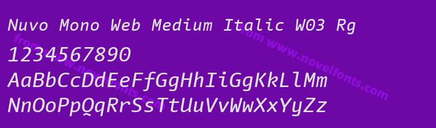Nuvo Mono Web Medium Italic W03 RgPreview Nuvo Mono Web Medium Italic W03 RgPreview