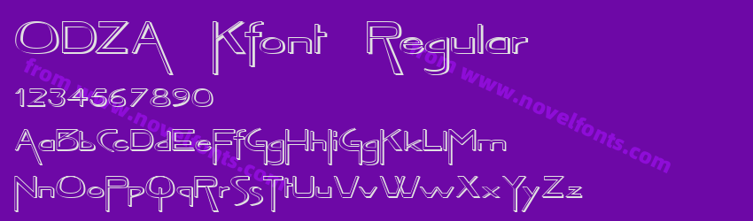ODZA Kfont RegularPreview ODZA Kfont RegularPreview