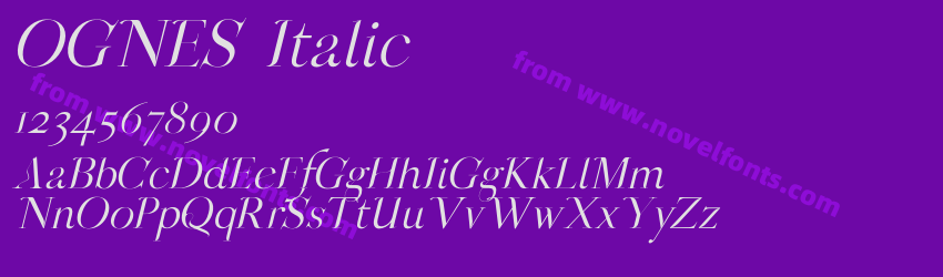 OGNES ItalicPreview OGNES ItalicPreview