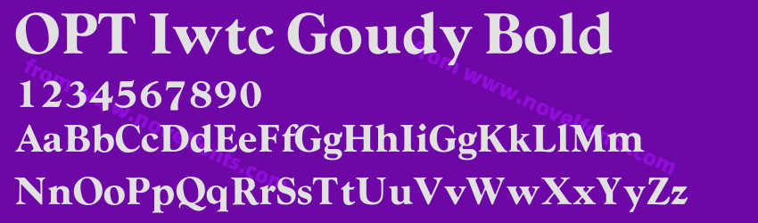 OPT Iwtc Goudy BoldPreview OPT Iwtc Goudy BoldPreview