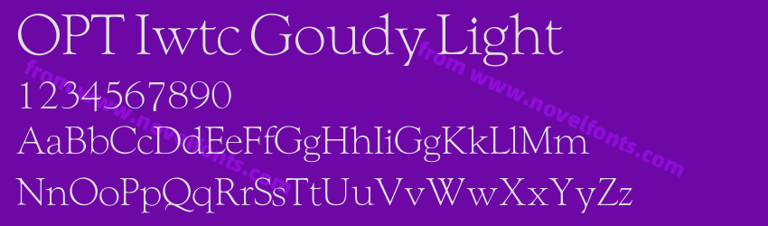 OPT Iwtc Goudy LightPreview OPT Iwtc Goudy LightPreview