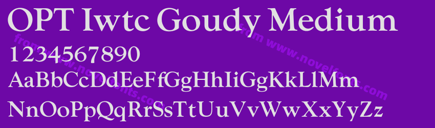 OPT Iwtc Goudy MediumPreview OPT Iwtc Goudy MediumPreview