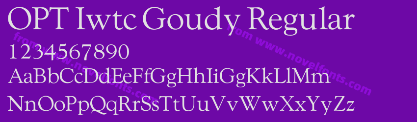OPT Iwtc Goudy RegularPreview OPT Iwtc Goudy RegularPreview