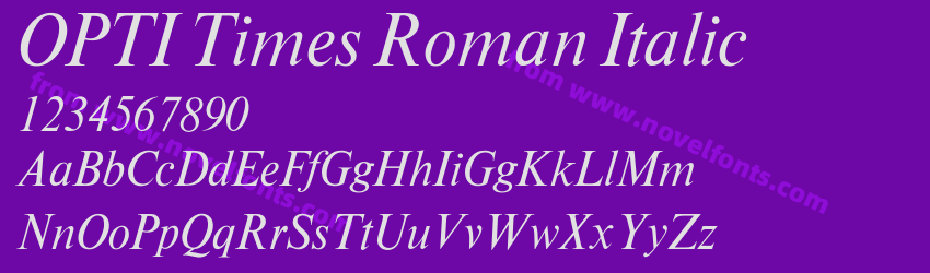 OPTI Times Roman ItalicPreview OPTI Times Roman ItalicPreview