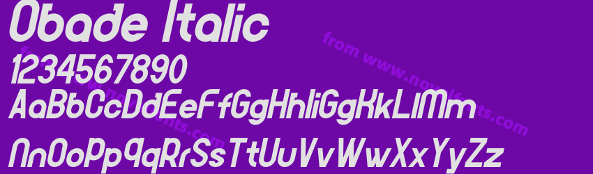 Obade ItalicPreview Obade ItalicPreview
