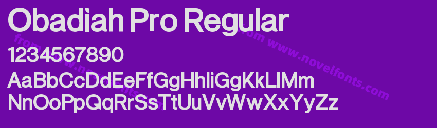 Obadiah Pro RegularPreview Obadiah Pro RegularPreview