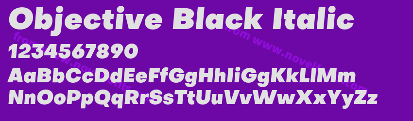 Objective Black ItalicPreview Objective Black ItalicPreview