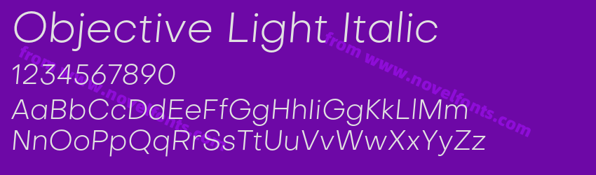 Objective Light ItalicPreview Objective Light ItalicPreview
