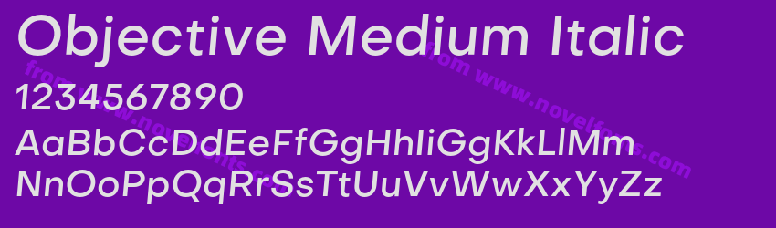 Objective Medium ItalicPreview Objective Medium ItalicPreview