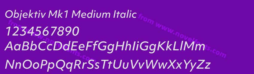 Objektiv Mk1 Medium ItalicPreview Objektiv Mk1 Medium ItalicPreview