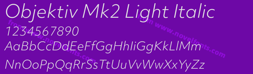 Objektiv Mk2 Light ItalicPreview Objektiv Mk2 Light ItalicPreview