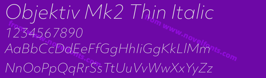 Objektiv Mk2 Thin ItalicPreview Objektiv Mk2 Thin ItalicPreview