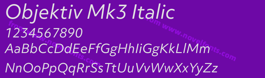 Objektiv Mk3 ItalicPreview Objektiv Mk3 ItalicPreview