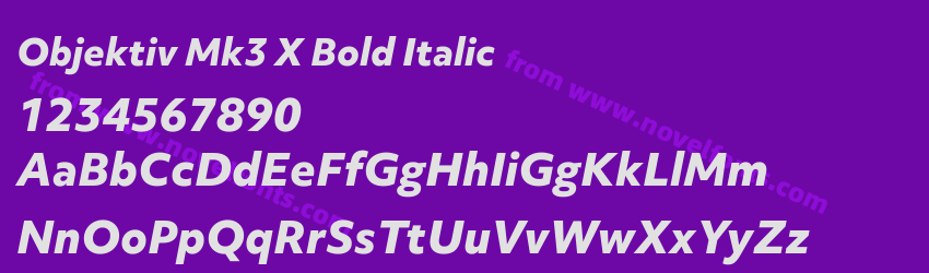 Objektiv Mk3 X Bold ItalicPreview Objektiv Mk3 X Bold ItalicPreview