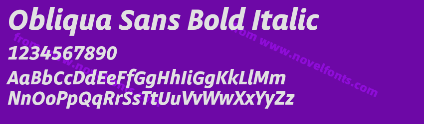 Obliqua Sans Bold ItalicPreview Obliqua Sans Bold ItalicPreview