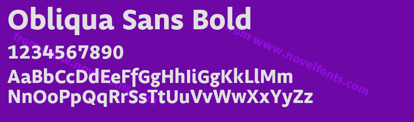 Obliqua Sans BoldPreview Obliqua Sans BoldPreview