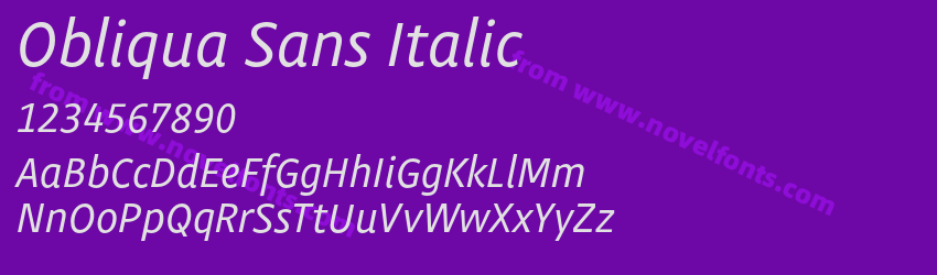 Obliqua Sans ItalicPreview Obliqua Sans ItalicPreview