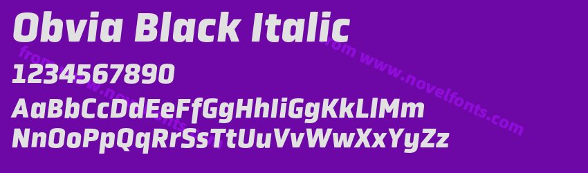 Obvia Black ItalicPreview Obvia Black ItalicPreview