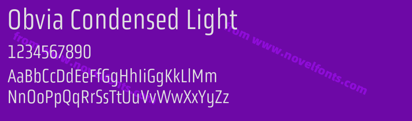 Obvia Condensed LightPreview Obvia Condensed LightPreview