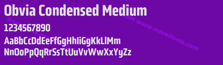 Obvia Condensed MediumPreview Obvia Condensed MediumPreview