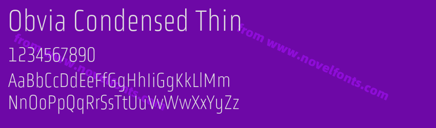 Obvia Condensed ThinPreview Obvia Condensed ThinPreview