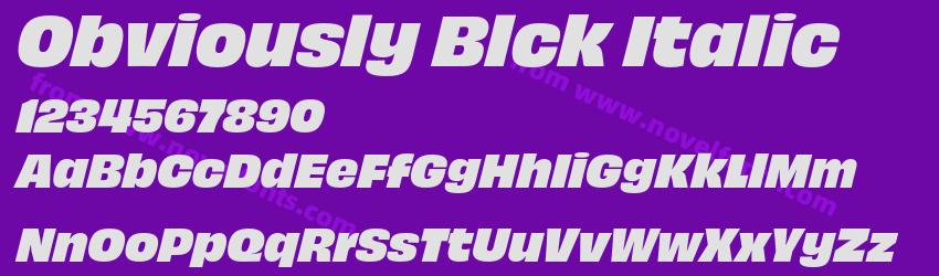 Obviously Blck ItalicPreview Obviously Blck ItalicPreview