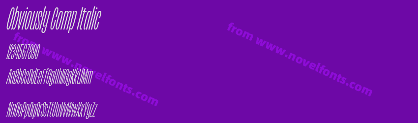 Obviously Comp ItalicPreview Obviously Comp ItalicPreview