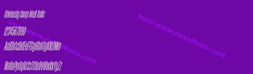 Obviously Comp Medi ItalicPreview Obviously Comp Medi ItalicPreview