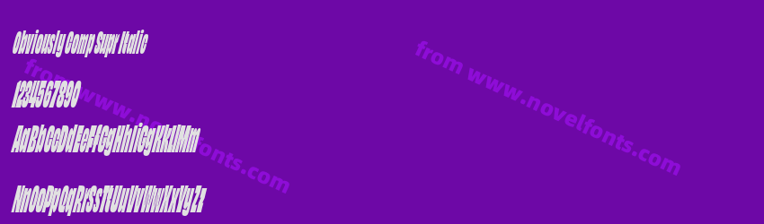 Obviously Comp Supr ItalicPreview Obviously Comp Supr ItalicPreview